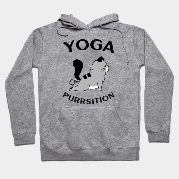 Yoga Cat Hoodie by BlabLabel